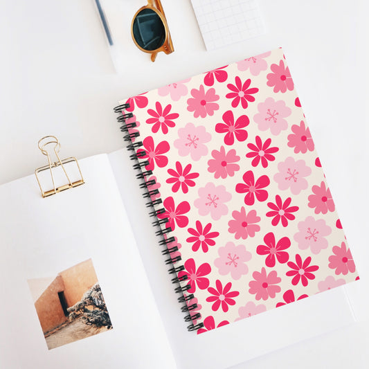 Blooms & Petals Spiral Notebook, Ruled Line, Cute Gifts for Her, Cute Notebook, Gifts for Mom, Gifts for Girlfriends