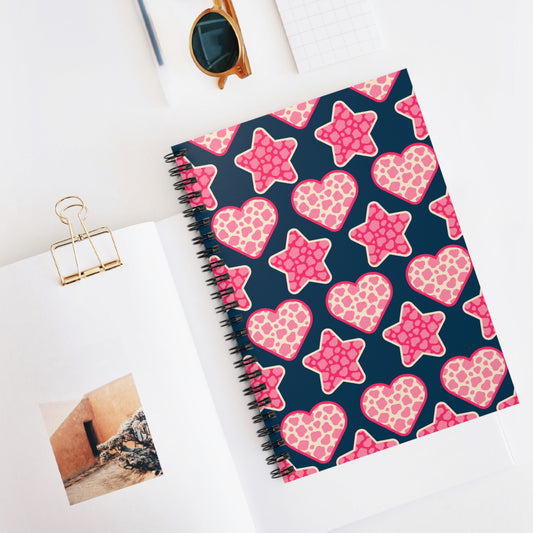 Cow Print Hearts Spiral Notebook, Ruled Line, Cute Gifts for Her, Cute Notebook, Gifts for Mom, Gifts for Girlfriends